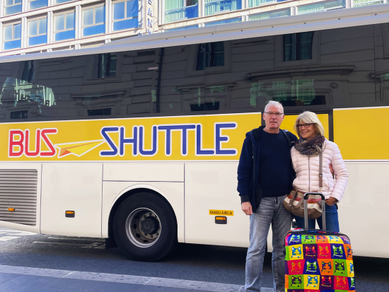 【空港シャトル】ローマ・フィウミチーノ空港 ⇔ ローマ市内　バス乗車チケット ＜英語ドライバー＞