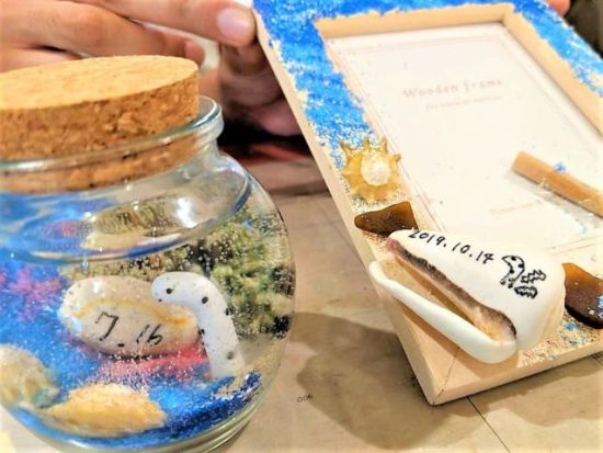 手作り体験 マリンフォトフレーム・ジェルボトル作り お子様から大人まで楽しめる 沖縄の思い出をカタチに残す＜1時間半／恩納村＞