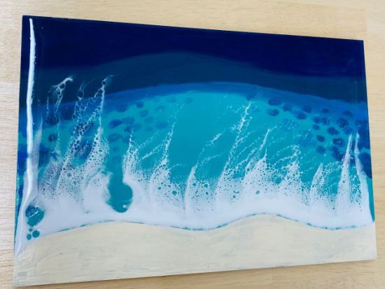 レジンアート体験　人気のレジンアートで石垣島の海を描いてアート作品に！アートボードまたはコースター＜石垣島＞by くくる屋