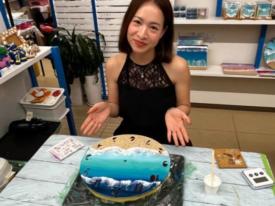 レジンアート体験　人気のレジンアートで時計作り！石垣島の海を描いて世界に一つのアート作品に ＜石垣島＞by くくる屋