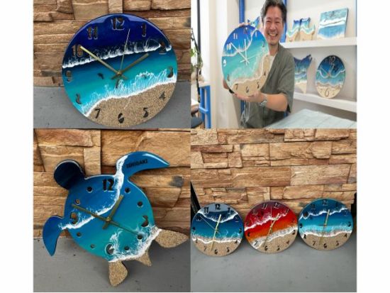 レジンアート体験　人気のレジンアートで時計作り！石垣島の海を描いて世界に一つのアート作品に ＜石垣島＞by くくる屋