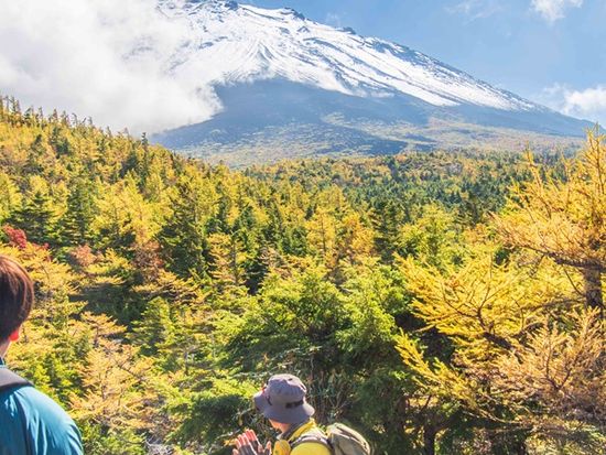 奥庭駐車場着／ハイキング開始