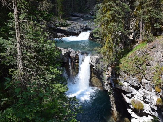 世界遺産カナディアンロッキー　ジョンストン渓谷＆ボウ滝＆フードゥー 観光ツアー＜5～10月／日本語音声ガイド／英語ドライバー／バンフ発＞