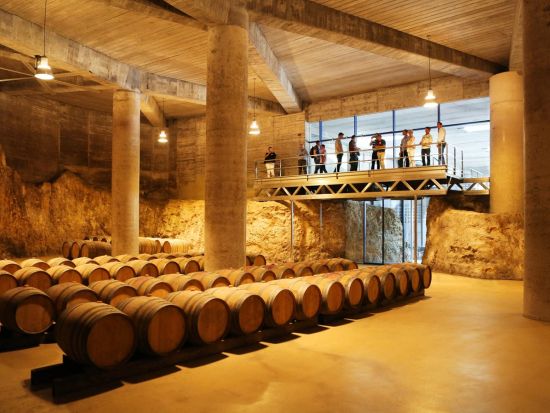 邸宅ワイナリーを訪れる特別なワインツアー　ブドウ畑＆洞窟ワインセラー見学＋ワイン試飲＆地元食材の昼食＜貸切／6時間／昼食付／英語または日本語／バルセロナ発＞