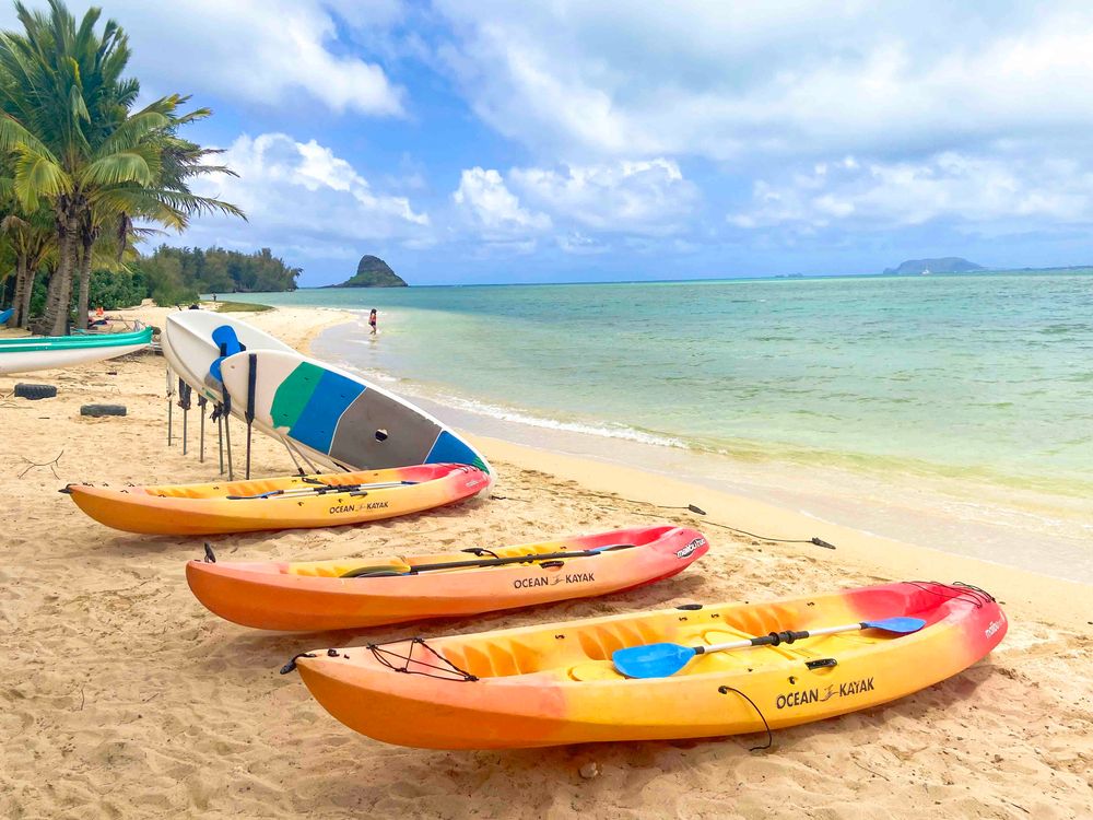 Kualoa Ranch Private Beach at Secret Island Kayak, SUP