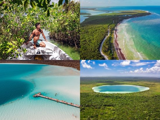 カリブ海の美しい秘境を巡る日帰りツアー シアン・カアン＋カーンルーム＋トゥルム遺跡 or グランセノーテ＜日本語スタッフ同行／カンクンorプラヤデルカルメン発＞