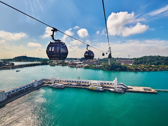 シンガポールケーブルカー 乗車券　セントーサ島と本島を結ぶ 海抜100mの空中散歩＜日付指定なし／スカイパス＞