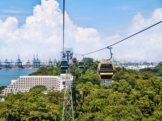 シンガポールケーブルカー 乗車券　セントーサ島と本島を結ぶ 海抜100mの空中散歩＜日付指定なし／スカイパス＞