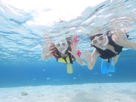 渡嘉敷島日帰りプラン 世界が恋するケラマブルーを体感！選べるフリープランorボートシュノーケルプラン＜約1時間30分／渡嘉敷島＞