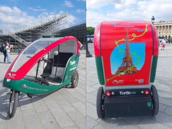 エコフレンドリーな電動人力車でめぐる！プライベートパリ市内観光ツアー＜2時間／送迎付き／日本語オーディオガイドあり＞