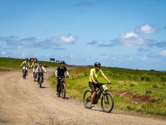 クアロア・ランチ　大自然を楽しむ電動アシスト付きマウンテンバイクツアー　選べる初心者または上級者レベル＜2～3時間／送迎付きプランあり＞