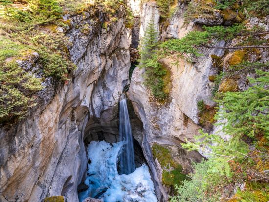 ジャスパー国立公園　マリーン渓谷ツアー ＜5～10月／英語ガイド／ジャスパー発＞