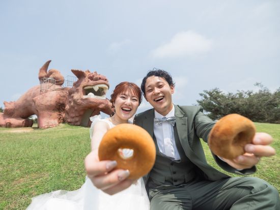 ウェディングフォトシンプルプラン 渡口の浜や17ENDなどご希望の場所で撮影可能！ロングベール無料貸出付き！＜1時間／100カット／宮古島＞