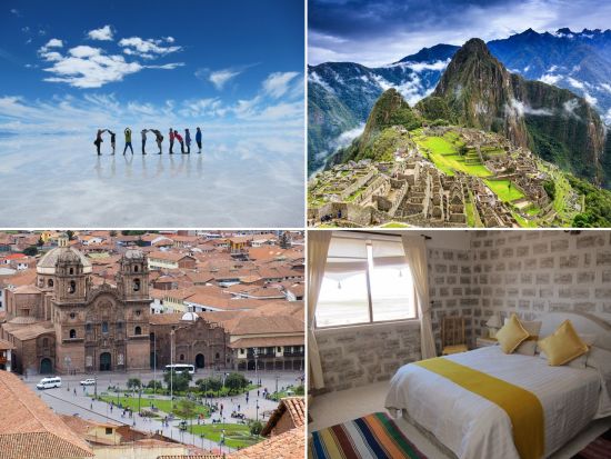 ボリビア＆ペルー5泊6日周遊パッケージ　南米の2大絶景 ウユニ塩湖＆マチュピチュ遺跡を巡る ＜朝食付き／ラパス発クスコ着＞
