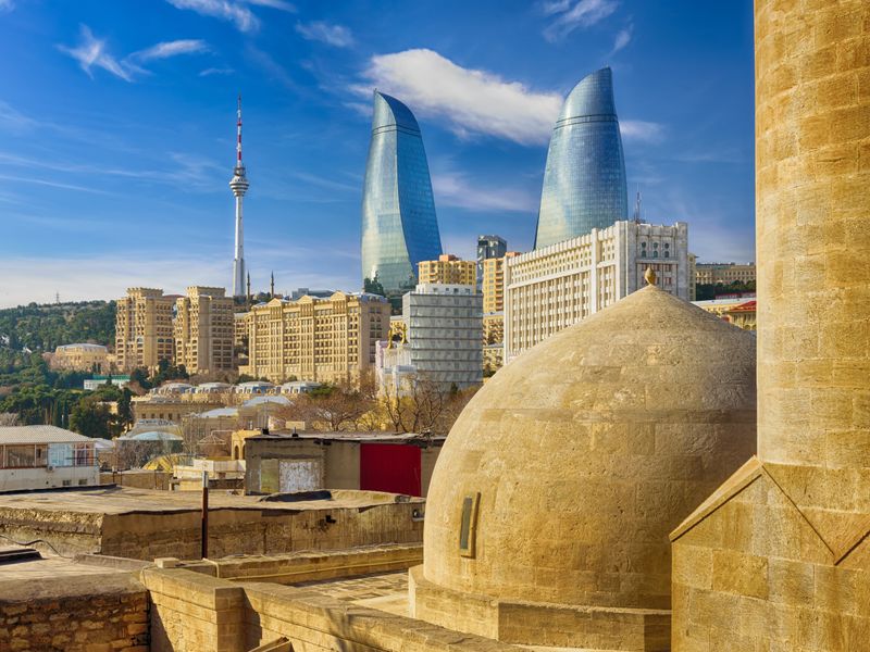 Shirvanshahs Flame Towers _AdobeStock_145276583