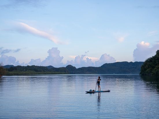 SUP（スタンドアップパドル）ツアー　最大6名の少人数制！ゆったり気ままにSUPを楽しもう＜送迎付き／日本語スタッフ＞