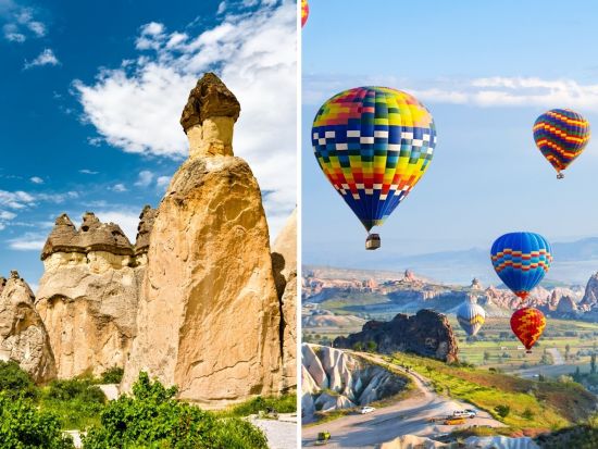 世界遺産カッパドキア1日観光　地下都市＋ギョレメ＋ウチヒサール　ギョレメ気球付きプランあり＜混載／昼食付／日本語ガイド／カッパドキア発＞