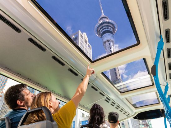 オークランド 乗り降り自由バス （Hop on Hop off） ＜英語音声ガイド付き＞