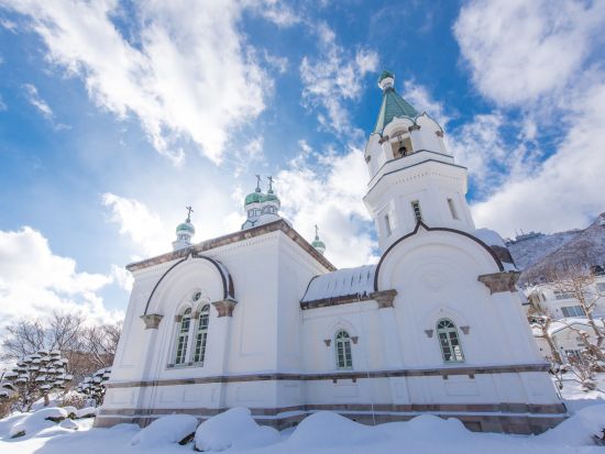 【空港送迎+ミニ観光コース】函館空港・JR函館駅⇔函館市内ホテル送迎＆五稜郭公園or元町教会群orトラビスチヌ修道院観光！＜約1時間／函館市内＞