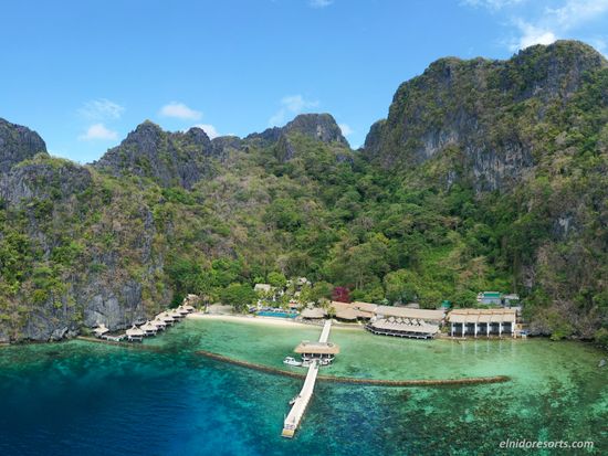 El Nido Resorts Miniloc Island - Aerial View of the Resort