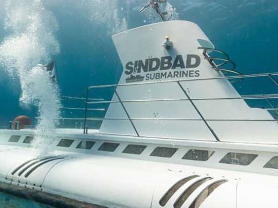 シンドバッド潜水艦ツアー　紅海の水深15～25mの世界へ＜英語／ハルガダ発＞