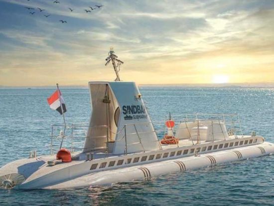 シンドバッド潜水艦ツアー　紅海の水深15～25mの世界へ＜英語／ハルガダ発＞