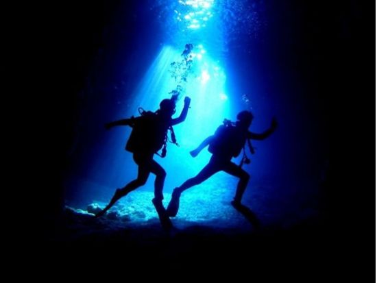 ファンダイビング ライセンス保有者対象 青の洞窟など3つのポイントから開催ポイントを選んで沖縄の海を楽しむ＜初心者ダイバー歓迎／1ダイブ／2時間／恩納村発＞