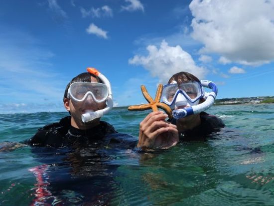 貸切シュノーケリング体験 「奥武島」で感動マリンアクティビティ！1組限定プライベートツアー エサやり体験あり◎＜約1時間30分／沖縄本島南部 奥武島＞