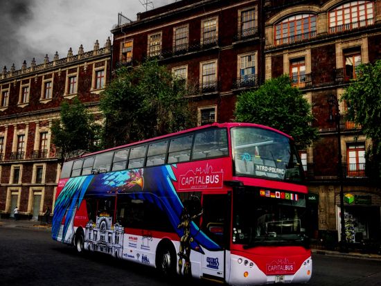 メキシコシティ市内観光　ナイトバスツアー　＜英語オーディオガイド＞