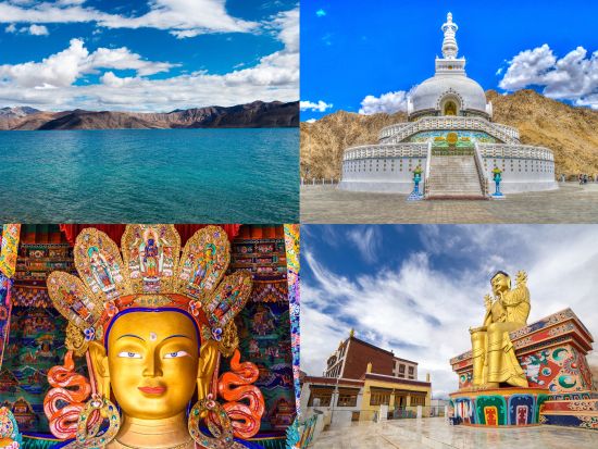 インド・ラダック地方周遊 7泊8日観光ツアー レー近郊＋ヌブラ渓谷＋パンゴン・ツォ ＜貸切／日本語ガイド／宿泊＆食事付き／デリー空港発着＞