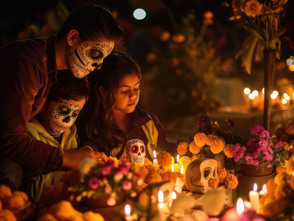 メキシコ観光の不思議な湖上の村のポスター Amazon.co.jp: luose メキシコ死者の日 フェスティバル ポスター
