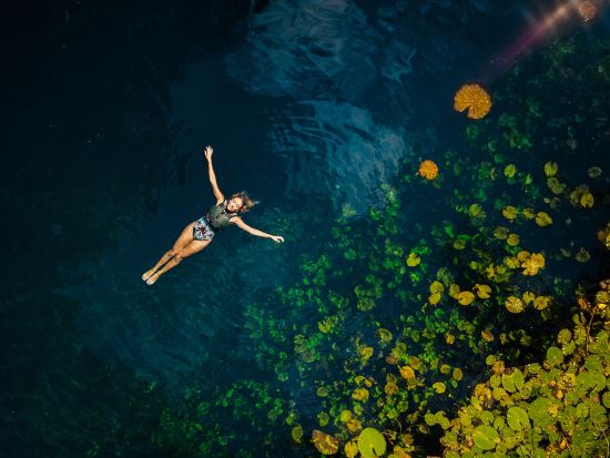 セノーテ巡りツアー　4か所のセノーテでジップラインやカヤックなどアクティビティ体験！＜ピクニックランチ付／英語ガイド／カンクンorその他エリア発＞