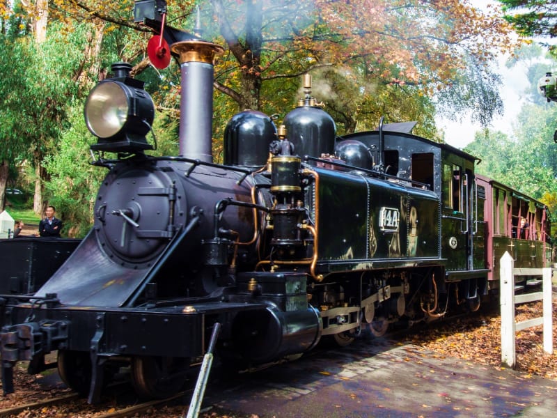 Puffing Billy at crossing