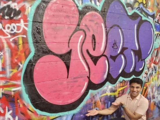 ブルックリンで体験　現役アーティストに学ぶ グラフィティの描き方レッスン＜1時間／1名参加OK／英語ガイド＞