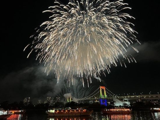 【 2026年5月23日】お台場花火 乗合屋形船 東京湾を彩る花火と夜景を堪能！ 会席料理＆飲み放題付＜1人～参加OK／お台場周遊コース＞