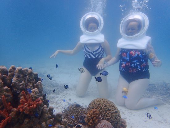 シーウォーカー　水深3メートルを海底散歩！＜選べる午前・午後／英語アシスタント／ボラカイ島発＞