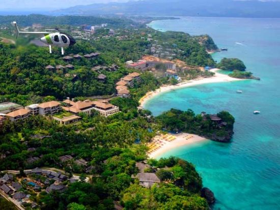 ボラカイ島 ヘリコプター遊覧ツアー　選べる3コース＜貸切／2～3名／英語＞