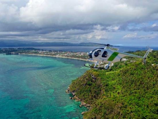 ボラカイ島 ヘリコプター遊覧ツアー　選べる3コース＜貸切／2～3名／英語＞