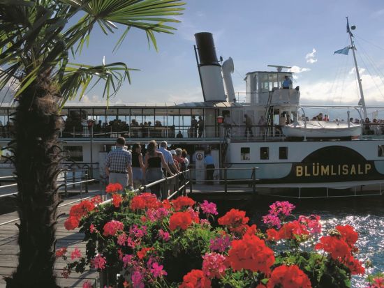 グリーントレインで行く！スイス日帰りツアー　インターラーケンでのフリータイム＆トゥーン湖クルーズ付き＜3月～11月／英語ガイド／ミラノ発＞