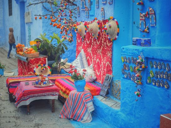 シャウエン日帰り観光ツアー！カサブランカ～タンジェ間は快適な高速列車で移動＜混載または貸切／英語ガイド／昼食／往復乗車券込／カサブランカ発＞