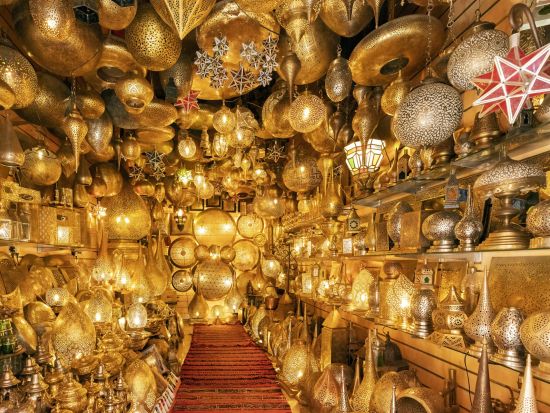 マジョレル庭園＋5つのスークめぐり半日ツアー＜混載／英語ガイド／入場料込／マラケシュ発＞