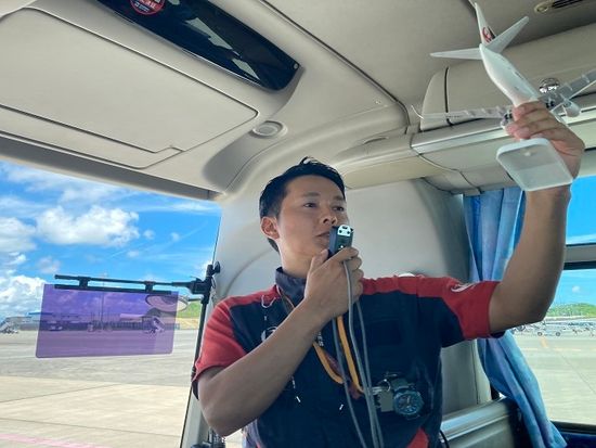 車内説明の様子