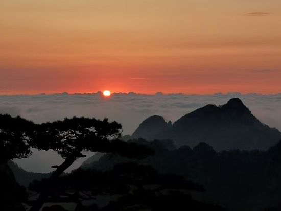 黄山日の出
