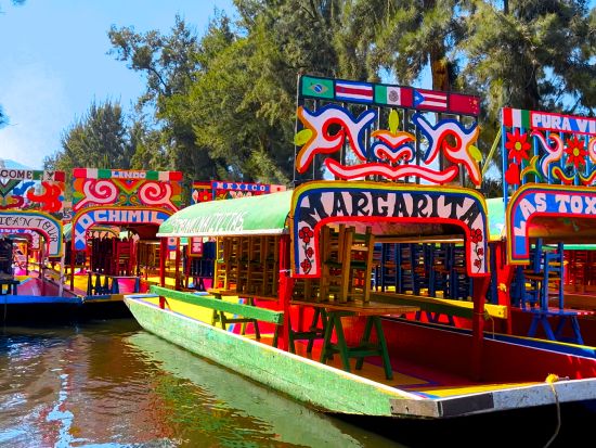 世界遺産ソチミルコ　半日観光ツアー　ゴンドラ船（小舟）で運河クルーズ＆ドリンクとパーティーを楽しむ＜午後／ドリンク付き／英語ガイド＞