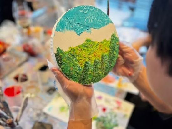 【下北沢】テクスチャーアート体験　音楽＋カフェ＋アートがコラボした新感覚体験！アートを通じて特別な思い出を作るプラン＜2時間／1～6名＞