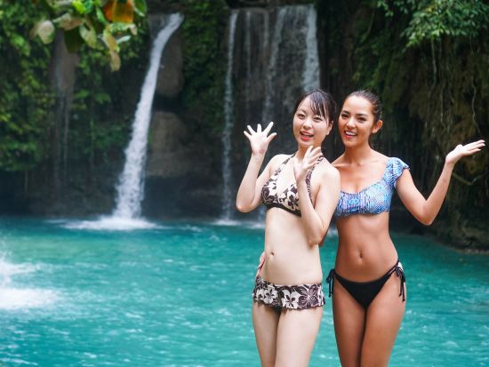 ジンベイザメシュノーケリング＋スミロン島（幻の島・サンドバー）上陸＋カワサン滝トレッキング＜BBQランチ／日本語ガイド／送迎＞