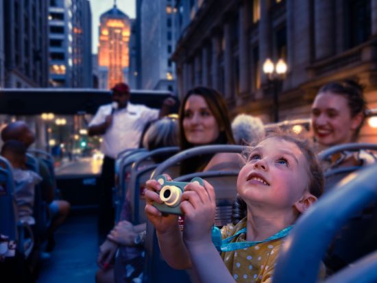 乗り降り自由！シカゴの主要観光スポットを走る ダブルデッカーバス＜24時間 or 48時間有効／英語オーディオガイド付き＞by Big Bus Tours