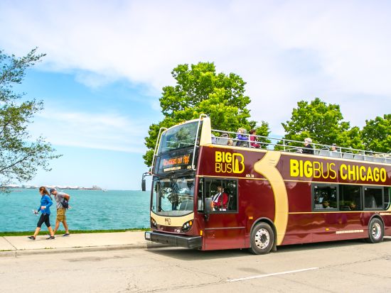乗り降り自由！シカゴの主要観光スポットを走る ダブルデッカーバス＜24時間 or 48時間有効／英語オーディオガイド付き＞by Big Bus Tours