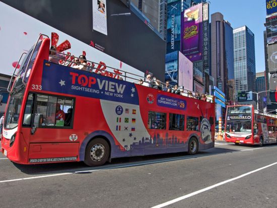 トップビュー（TopView）2階建て観光バス　乗車チケット事前予約＜24時間またはナイトツアーのみ＞
