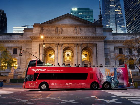 トップビュー（TopView）2階建て観光バス　乗車チケット事前予約＜24時間またはナイトツアーのみ＞